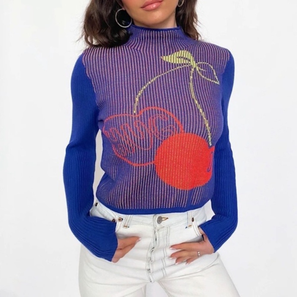 BDG Urban Outfitters Shauna Jacquard Sweater Long Sleeve Top. Size M